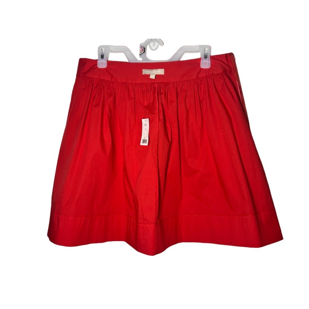 NWT Banana Republic A-Line imperial red short flowy skirt side pockets size 12 - Picture 9 of 16